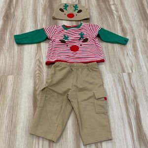 Buster Brown 6-9m reindeer outfit set.